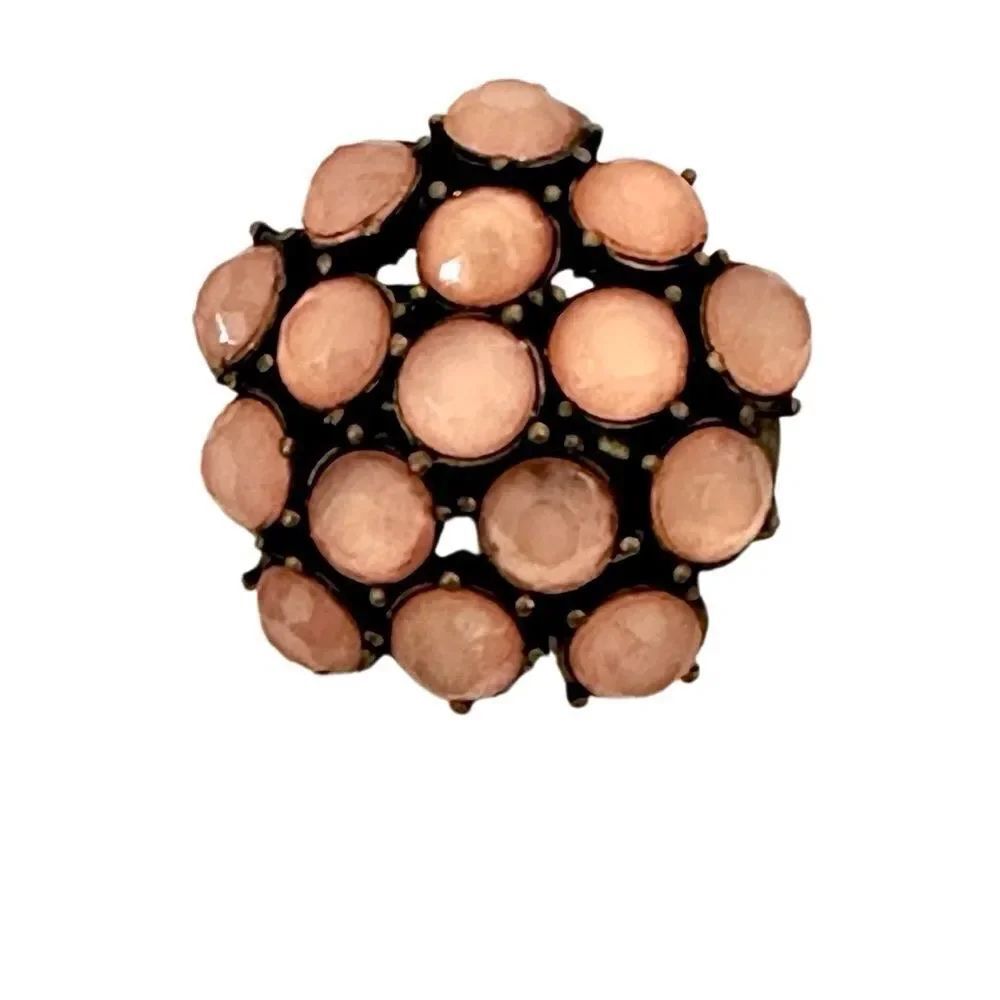 Peach colored circle ring